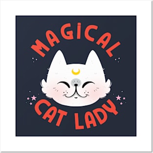 Magical Cat Lady Posters and Art